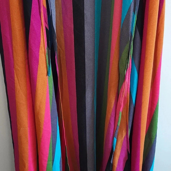 Leith Striped Long Full Length Maxi  Wrap Sleeveless Women's Colorful Dress | XS - Picture 8 of 14